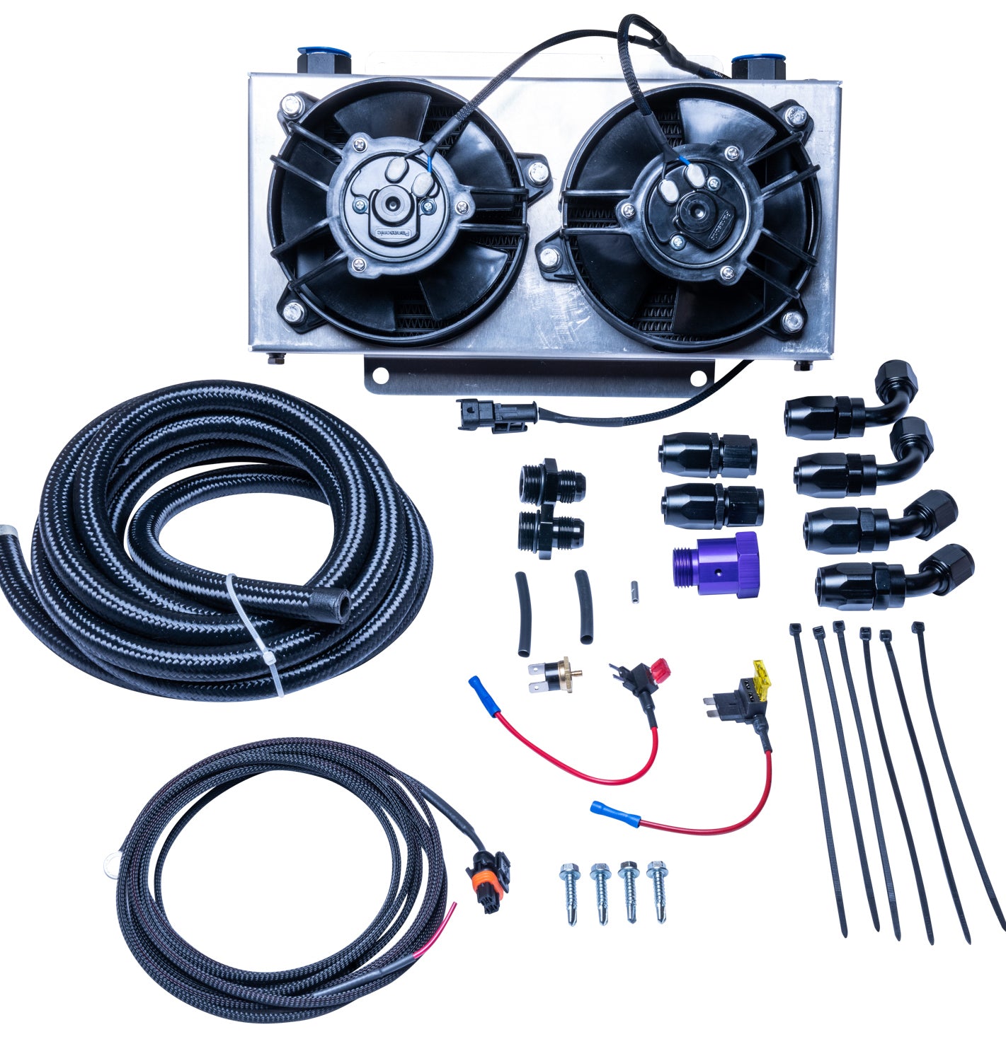 ATS Auxiliary Dual Fan Transmission Cooler Kit - 1/2 Inch Lines - 3/8 Inch Lines 310-903-3000