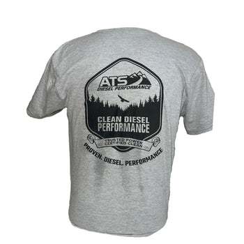 ATS T-Shirt, Grey, Unisex, Clean Diesel Two Print 815-700-1000